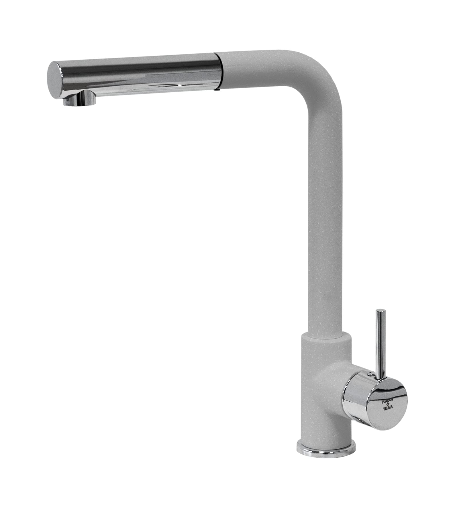 Kitchen mixer Plados single lever VEMIXEXTL with 90° spout and pull-out shower - Aluminium
