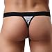 YiZYiF Men's Bulge Pouch C Through Mesh G-Sting Micro Bikini Open Back Underwear White Medium