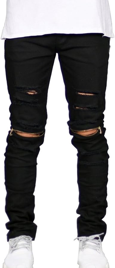 jeans with tag on zipper