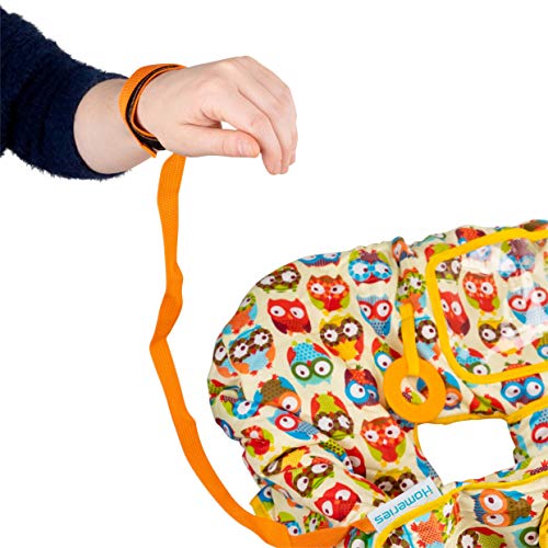 Homeries Shopping Cart Cover for Babies & Toddlers - High Chair Seat Cover for Restaurants & Homes - with 2 Toys Attached - for Boys & Girls - Thumbnail 6