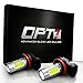 OPT7 Show Glow Plasma H10 9140 9145 9040 LED Fog Light Bulbs - COB 6000K Cool White @ 420Lm per Bulb and Colors - 1 Year Warranty (Pack of 2)