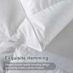 WhatsBedding Queen Feather Comforter, Filled with