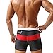 BALEAF Men's Square Leg Swimsuit Gradient Style (RedBlack, L)