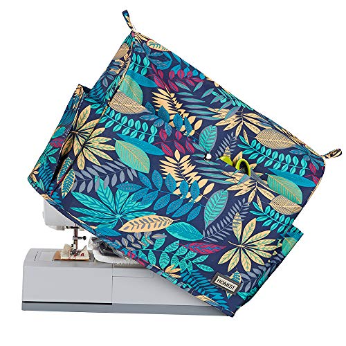 HOMEST Floral Sewing Machine Dust Cover with Storage Pockets