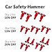 SafeTHammer FBA_SH0001 Seatbelt Cutter Window Breaker Car Safety Hammer (Pack of 2) A Lifesaving Glass Breaker Car Emergency Tool