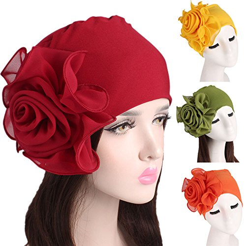 Chemo Hats Beanie Flower Turban Headwear Headwraps for Women with Cancer Afterso