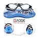 [#1 TOP RATED SWIMMING GOGGLES]Swim Goggles with FREE Protective Case, Nose Clip, Ear Plugs,clear swimming goggles Prescription No Leaking Anti Fog UV,for Adult Men Women Youth Kids Child by GAOGE