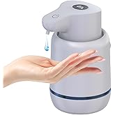 Automatic Soap Dispenser Liquid Touchless, 15oz/420ml Automatic Liquid Soap Dispenser for Bathroom and Kitchen –Clog-Free, Waterproof, USB Rechargeable, 4-Level Volume Adjustable (Liquid Gray)