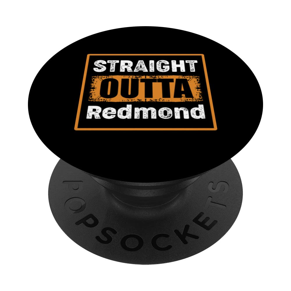 Straight Outta Redmond Oregon USA Retro Distressed Vintage PopSockets Swappable PopGrip