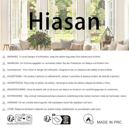 Hiasan Rectangular Tablecloth Linen Look Washable and Waterproof, Outdoor Tablecloth for Garden Dining Room, Garden, Party, Picnic, Birthday, Wedding or Home, 135 x 220 cm, Beige