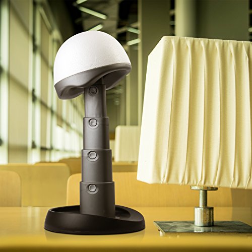 Adjustable Wig Head for Travel & Salon, Styrofoam, Collapsible Compact Stand Expands for Long and Short Wigs by Adolfo Design