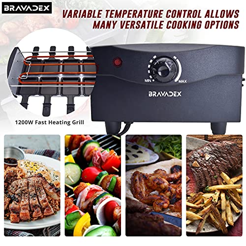 BRAVADEX Raclette Table Grill, Electric Indoor Barbecue Machine, Korean