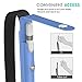 MoKo Pencil Case Holder for Apple Pencil - PU Leather Elastic Pencil Pocket Sleeve Detachable Pouch Cover for Apple Pencil, Fit iPad Pro 9.7 Inch Cases and iPad Pro 10.5 Inch Cases, BLUE