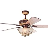 Morpholife Antler Rustic Ceiling Fan with Lights and Remote, Modern Chandelier Fan Light, Indoor Cabin Electrical Fan with 5 