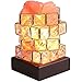 Greenclick Himalayan Salt Lamp Pink Rock Salt Lamps Night Light, Himalayan lonic Natural Salt Crystal Light Lamp with Wooden Base,Dimming Switch & UL-Listed Cord Best Gift Idea