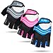 VMFTS Cycling Gloves Gel Pading Fingerless Sporting Glove for Weightlifting Racing Biking Climbing Parkour Running,Black Medium