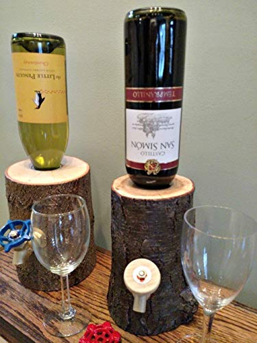 Wine Dispenser, The Original Real Wood Log Wine Dispenser, New and Improved!