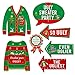 Ugly Christmas Sweater Photo Booth(59Count),Konsait Funny Christmas Photo Booth Stick Funny Xmas Props Selfie Accessories for Adults Kids for Christmas Theme Party Favors Decorations Decor Supplies