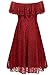 Arolina Womens 1950's Vintage Floral Lace Retro Party Cocktail Formal Off Shoulder Swing Dresses