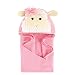 Hudson Baby Unisex Baby Animal Face Hooded Towel, Little Lamb 1-Pack, One Size primary