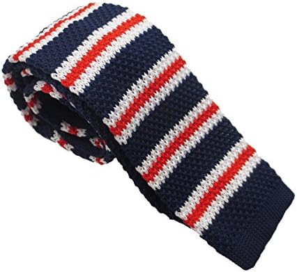Big Eagle Polyester Man Knit Woven Neckties Navy Red White
