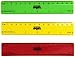 School Smart 1473613 Lightweight Strong Plastic Ruler 6 Inches, Pack of 6,High Gloss
