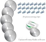 Headley Tools Rotary Cutter Set 45mm 5 Blades Self Healing Mat Ruler Clips view 4