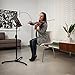 Crafty Gizmos Deluxe Adjustable Folding Music Stand with Carrying Bag (Black)