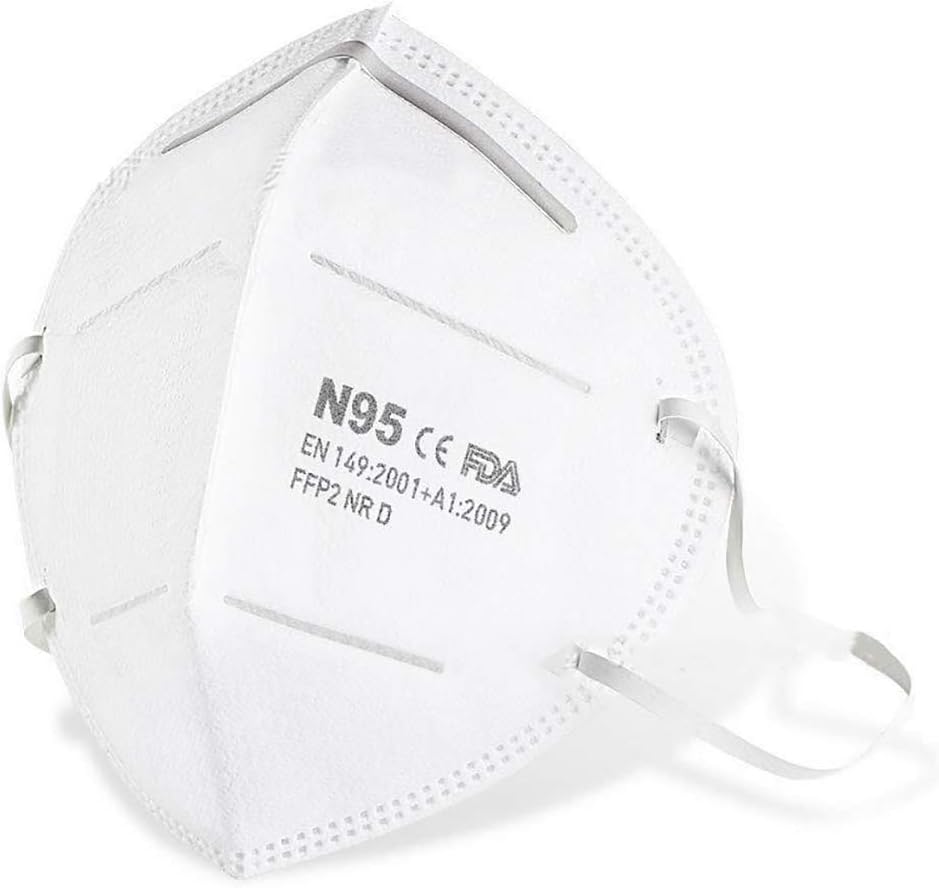 Mwood 5PLYS 𝐅𝐅𝐏𝟐 𝐍𝟗𝟓 Respirätors Double-Layer Face mäsks with Earloops 10Pcs