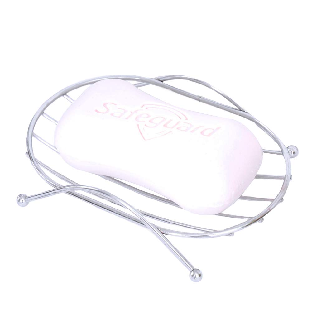 EQLEF Stainless Steel Soap Dish, 2 Pcs of Durable Soap Tray Oval Shape for Shower/Bathroom/Kitchen