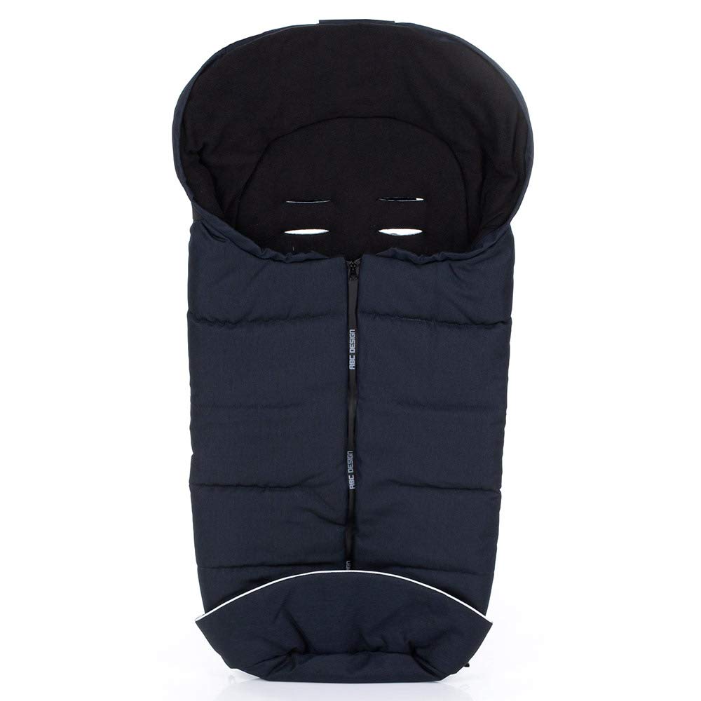 ABC Design Fußsack für Kinderwagen, Buggy und Sportwagen | Kuschelige Beindecke mit Kapuze - warm und pflegeleicht - Shadow