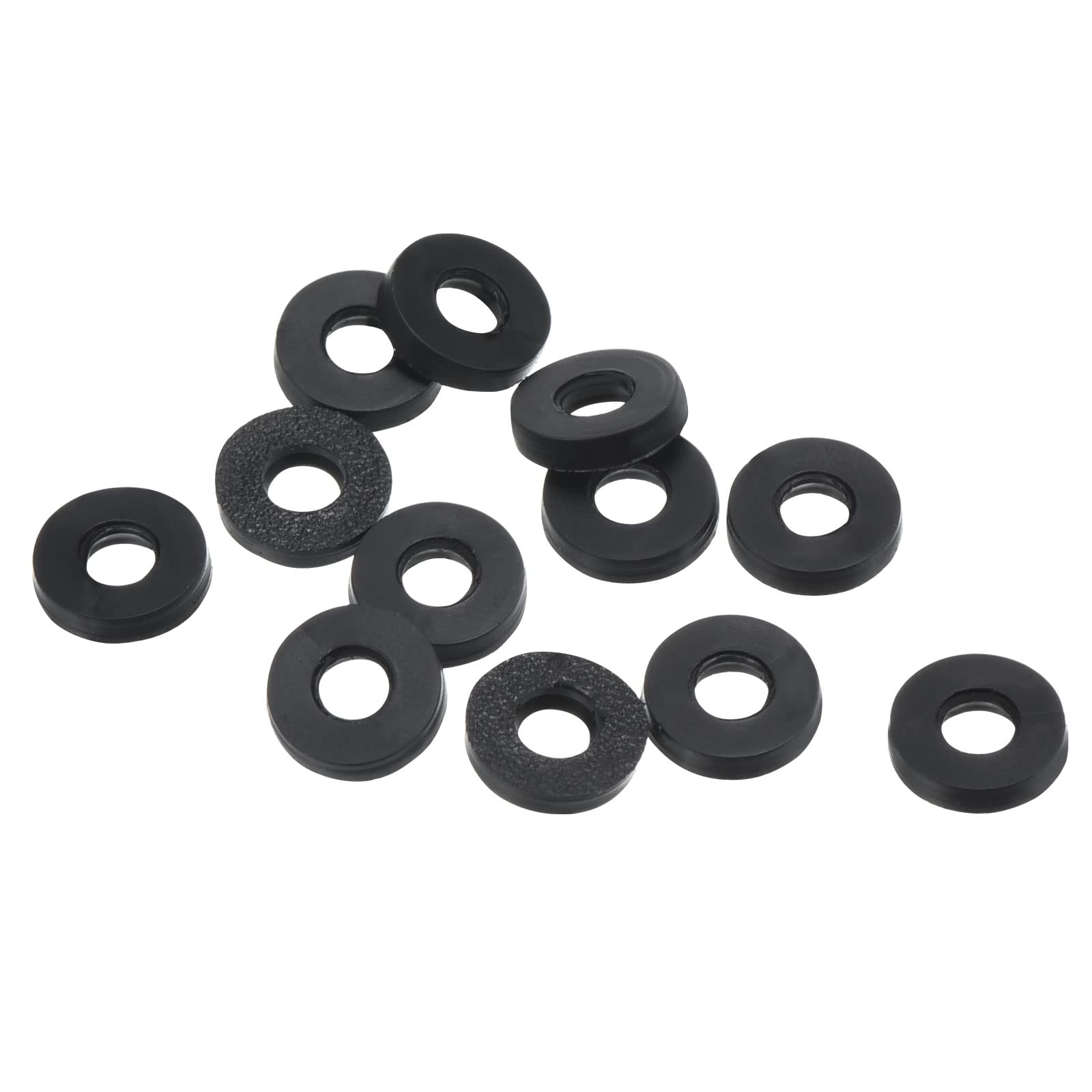 PATIKIL M3 Rubber Flat Washer, 12 Pack 3mm ID 7mm OD 1.2mm Thick Sealing Spacer Gasket Ring for Faucet Pipe Water Hose Fastener Bolt, Black — image 1
