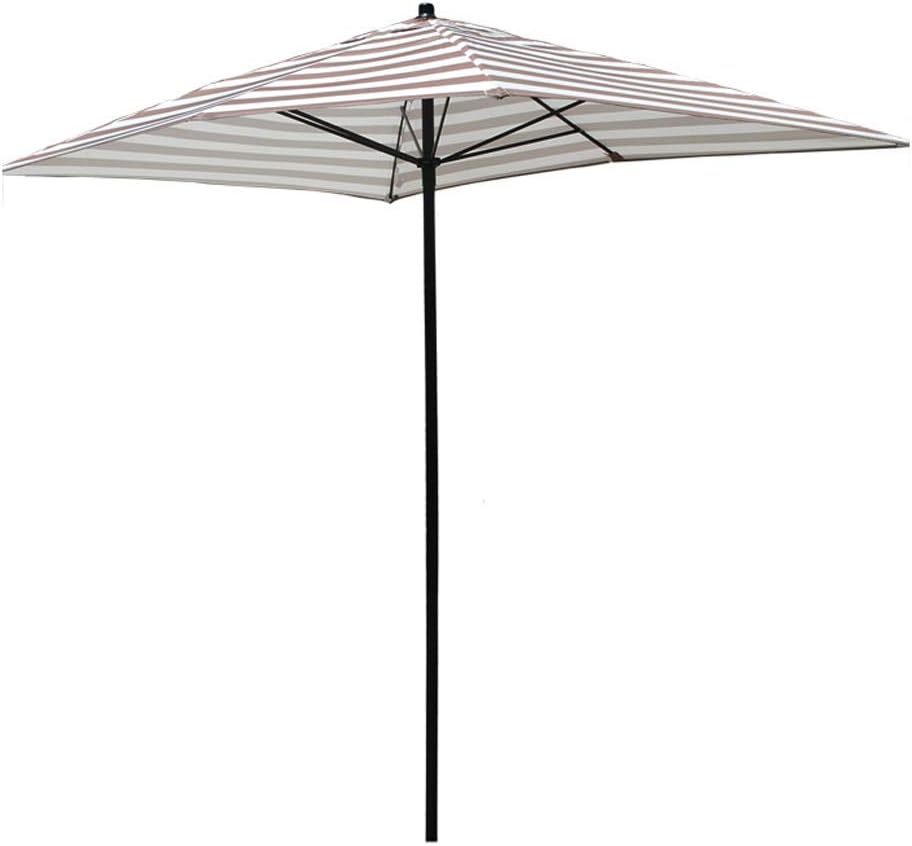 Creative2 * 1.5m Rectangular Parasol Stripe Beach Umbrella Small