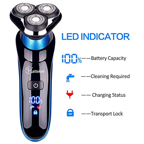 image for Hatteker 2 in 1 Electric Razor for Men Rotary Shaver Waterproof Nose H