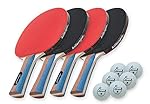 Killerspin JETSET 4 Table Tennis Paddle Set with 6 Balls