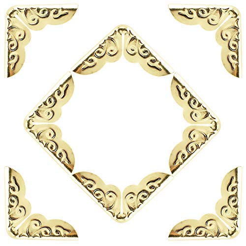 ANGGREK 100PCS Metal Book Corners Retro Protection Corner for Folders Book Scrapbooking Albums Corner Scrapbooking Albums Corner Protectors