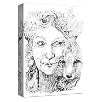 Canvas Wall Art Creative Illustrations Canvas Prints Home Artwork Decoration for Living Room,Bedroom - 12x18 inches