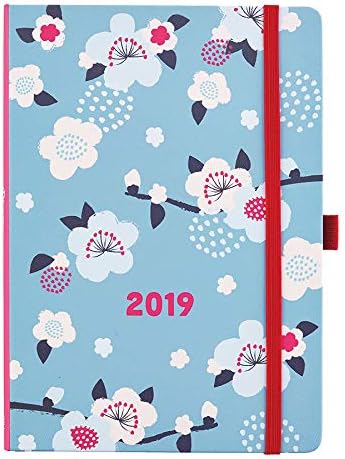 2019 Diary - Busy Life Diary with Storage Pockets - A5 Week to View Diary with Space for Two Agendas - Work and Home
