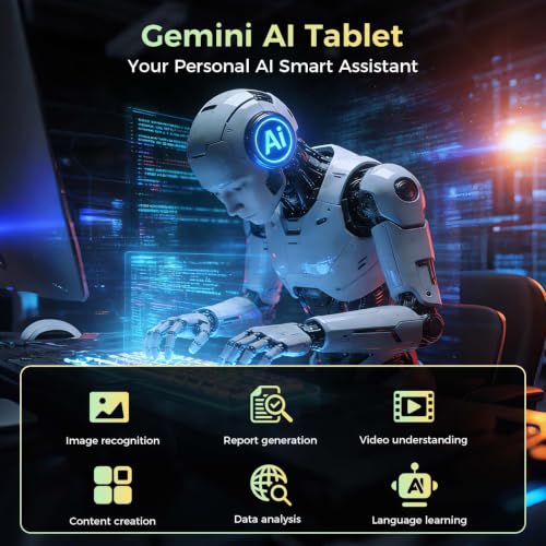 Android 10 inch Tablet with Keyboard - Android 16 tablet PC with 32GB+256GB+2TB Expand, Electronic Tablet with 8-Core, Gemini AI, WiFi, 8000mAh, GPS, 2-in-1 Tablet with Case/Mouse/Stylus(Black Case)