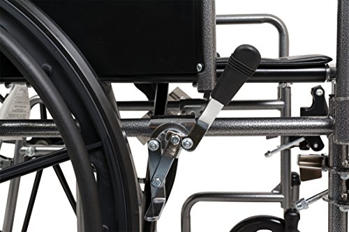 ProBasics Full Reclining Manual Wheelchair with 16" x 17" Vinyl Upholstered Seat, Removable Desk-Length Arms, and Elevating Legrests, supports patient weights up to 300 pounds - Thumbnail 3