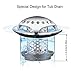 MEVOL Tub Drain Hair Catcher/Strainer, Drain Tub Hair Strainer Stainless Steel Body Bathtub Drain Protector Support Drain Size from 1.49'' to 1.77''