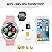 SEPVER Smart Watch SN05 Round Bluetooth Smartwatch with SIM Card Slot Compatible with Samsung LG Sony HTC Huawei Google Xiaomi Android Smart Phones for Women Men Kids Boys Girls (Pink)