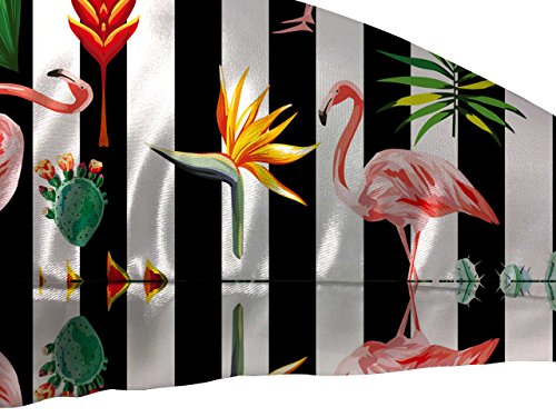 HGOD DESIGNS Tropical Leaves Pillow Cover,Cactus and Pink FlamingoThrow Pillow Case 18 x 18 Inches Square Cushion Cover for Sofa,Green,Pink,Black