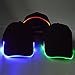 JIGUOOR LED Hat Light Up Baseball Cap Flash Glow Party Hat Rave Accessories for Festival Club Stage Hip-hop Performance (Battery Powered, Blue)