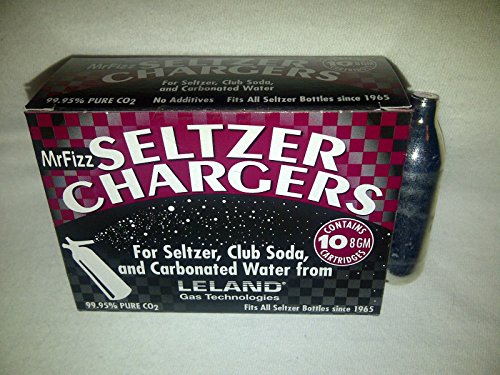 40 Leland (LE10 CO2) CO2 soda chargers - 8g C02 seltzer water cartridges - 4 boxes of 10