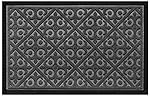 Elogio Door Mat Indoor Outdoor Doormats Outside Effective Scraping of Dirt Patio Grass Moisture Snow Dust and Grit Removal Ideal Low Profile Doormat Front Door Entrance Mat Grey Rug Non Slip Rubber