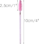 G2PLUS 300 PCS Disposable Eyelash Brushes Pink Spoolies & Mascara Wands view 2