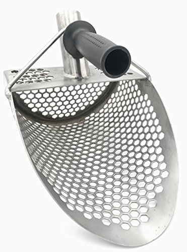 Miami 11" x 8" Stainless Steel Metal Detector Detecting Sand Beach Scoop Shovel Hexagon Holes