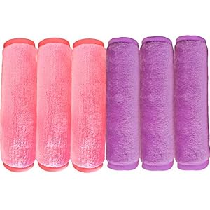 Makeup Remove Face Towels, Reusable Makeup Remover Cloths (6 packs), Makeup Remover Towel Reusable Microfiber Cleansing…