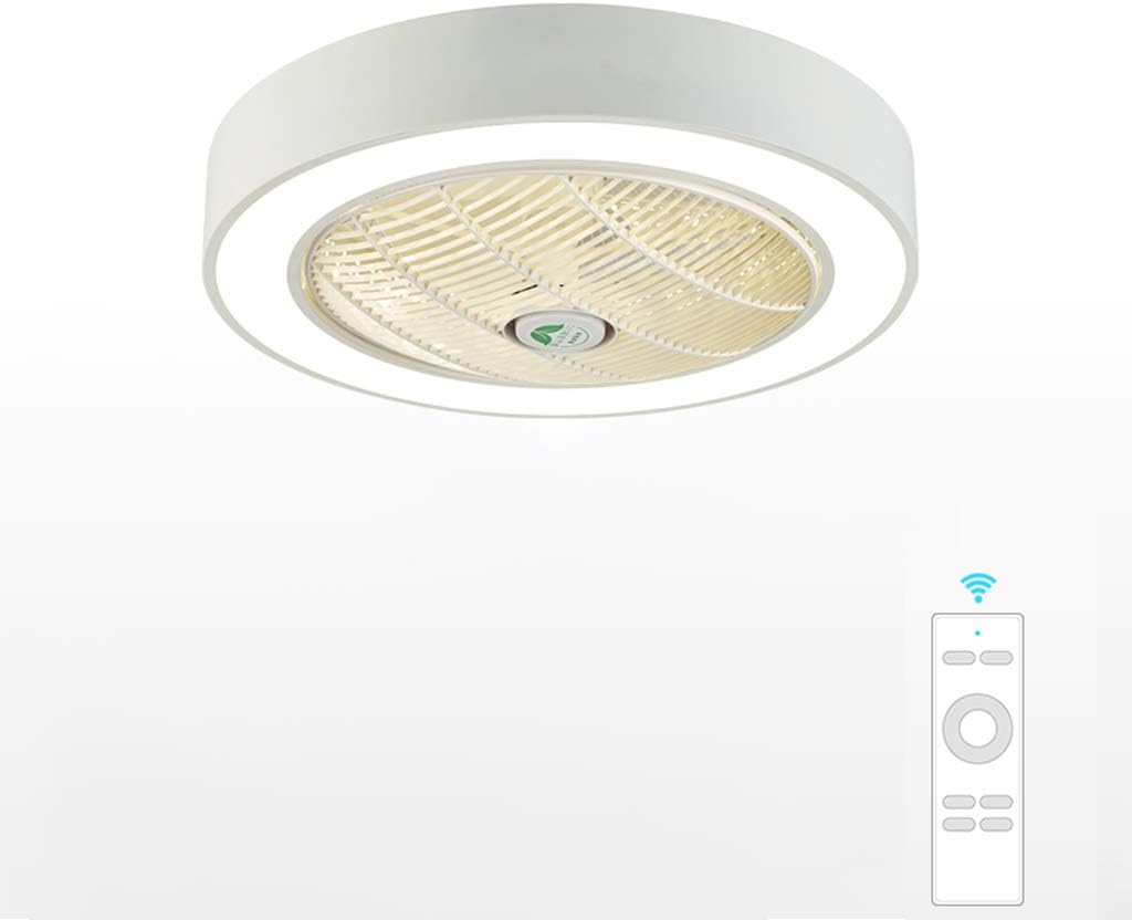 Fan Ceiling Lights Nordic Home Ceiling Lamp Modern LED Ceiling Fan Light Super Quiet Operation Simple Living Room Bedroom Dining Room Decorative Fan Ceiling Light,White [Energy Class A++]